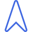 royal blue arrow up 2 icon