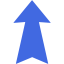 royal blue arrow up 4 icon