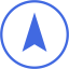 royal blue arrow up 8 icon