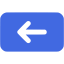 royal blue backspace icon