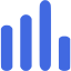 royal blue bar chart 7 icon