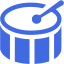 royal blue bass drum icon