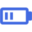 royal blue battery 9 icon