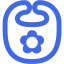 royal blue bib icon