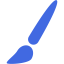 royal blue brush 2 icon