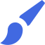 royal blue brush 3 icon