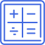 royal blue calculator 4 icon