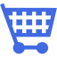 royal blue cart 25 icon