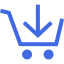 royal blue cart 33 icon