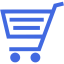 royal blue cart 34 icon