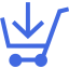 royal blue cart 75 icon