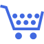 royal blue cart icon