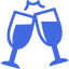 royal blue champagne icon