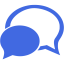 royal blue chat 4 icon