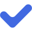 royal blue check mark 12 icon