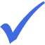 royal blue check mark 3 icon