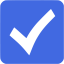 royal blue check mark 8 icon