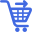 royal blue checkout icon