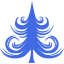 royal blue christmas 4 icon