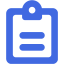 royal blue clipboard 4 icon