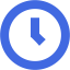 royal blue clock 8 icon