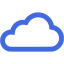 royal blue clouds icon