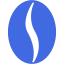 royal blue coffee bean icon