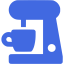 royal blue coffee maker icon