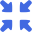 royal blue collapse icon