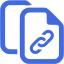 royal blue copy link icon