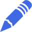 royal blue crayon icon