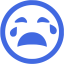 royal blue crying icon