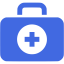 royal blue doctor suitecase icon