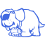 royal blue dog 30 icon