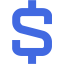 royal blue dollar 3 icon