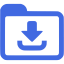 royal blue downloads icon