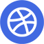 royal blue dribbble 4 icon