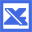 royal blue excel icon