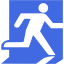 royal blue exit icon