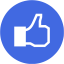 royal blue facebook like 4 icon