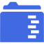 royal blue full folder icon