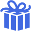 royal blue gift 3 icon