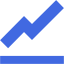 royal blue graph icon