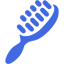 royal blue hair brush icon