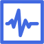 royal blue heart monitor icon