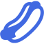 royal blue hot dog icon