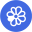 royal blue icq 4 icon