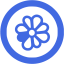 royal blue icq 5 icon