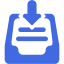 royal blue inbox icon