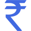 royal blue indian rupee icon